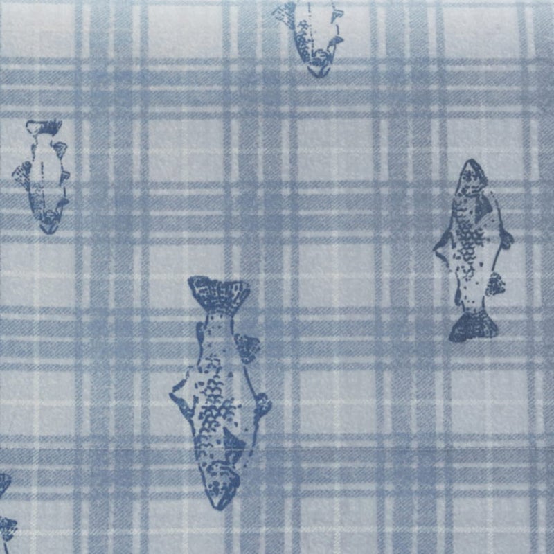 Eddie Bauer - Full Sheets, Cotton Percale Bedding Set, Crisp & Cool Home Decor (Methow Plaid Blue, Full) - Image 3