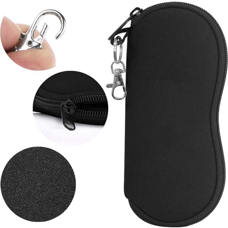 alladaga alladaga 3 Pack Zipper Sunglasses Soft Case Portable Neoprene Eyeglasses Case for Men and Women  - Image 3