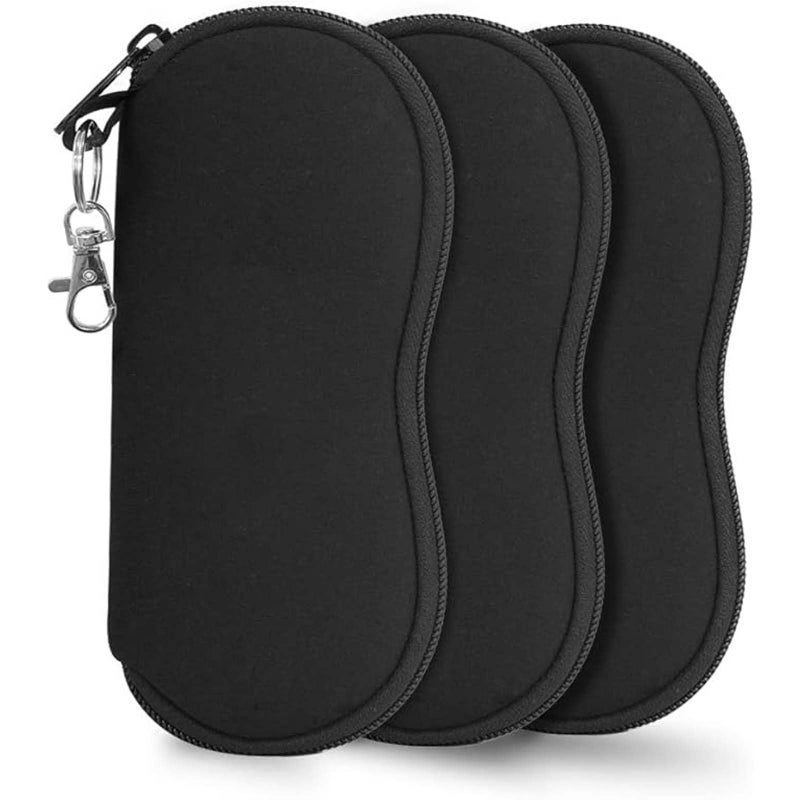 alladaga alladaga 3 Pack Zipper Sunglasses Soft Case Portable Neoprene Eyeglasses Case for Men and Women  - Image 1