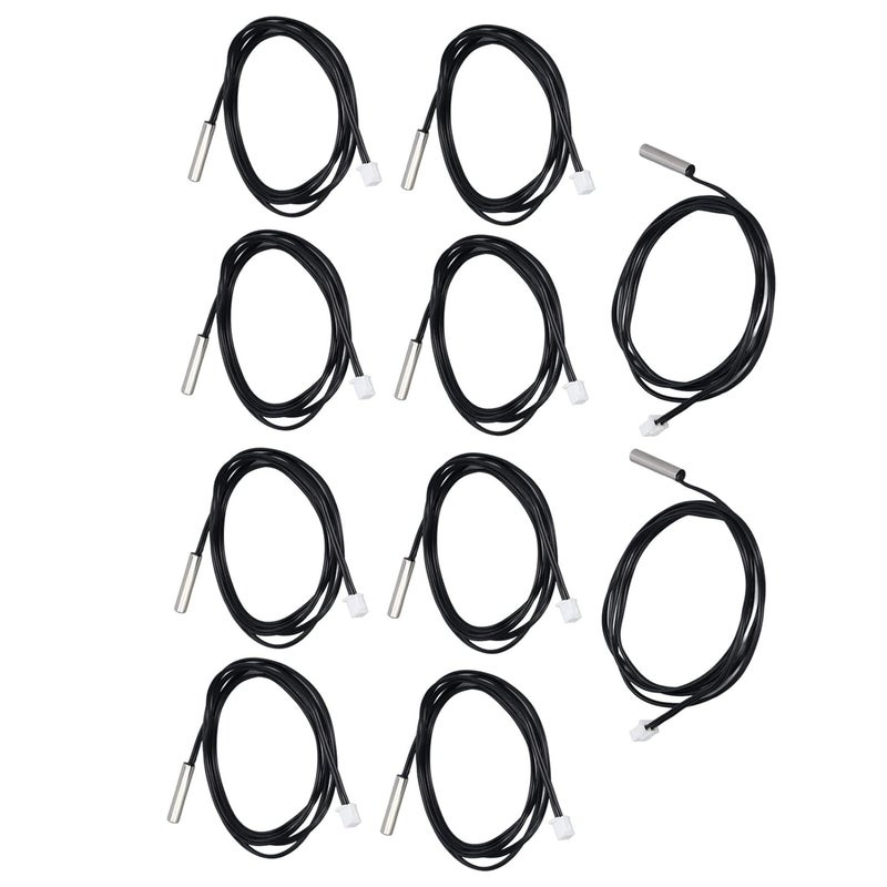 15K B3950 Thermistor Temperature Sensor Probe 10Pcs 5x25mm Cylindrical Head 1m Cable - Image 3