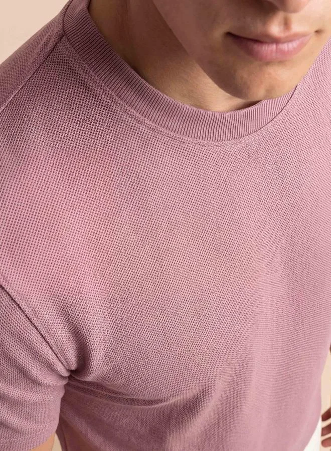 Clans&Hans Men Cotton Pique Round Neck T-Shirt