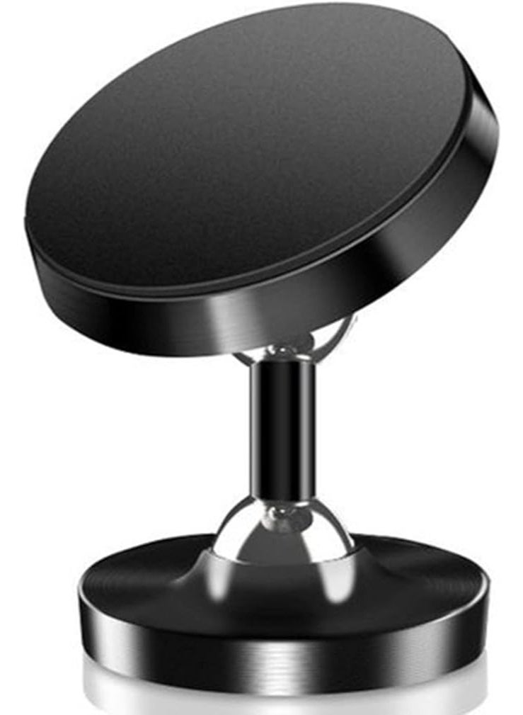 حامل هاتف مغناطيسي للسيارة، دوران 360°، قاعدة مغناطيسية للوحة القيادة، حامل هاتف عالمي متوافق – أسود || 38 مم - Image 1