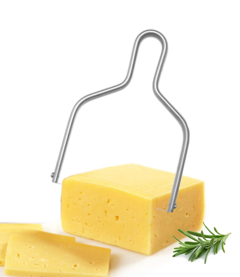 HIFFION Cheese Slicer & Cheese Cutter Stainless Steel Cheese Slicers with Wire | Cheese Slicer for Block Cheese & Butter Slicer 1 Pcs - Image 1