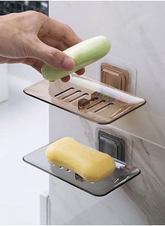 HomarKet 2-Piece Wall Mounted Soap Dish Bathroom Shower Soap Holder Tray  - Image 1