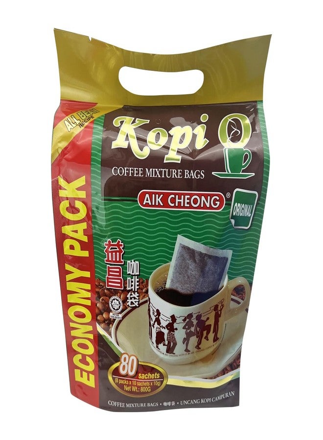 1 Pack Aik Cheong Malaysia Original Instant Dark Roast Black Coffee (Kopi O) (80 sachets x 10g) - Image 1