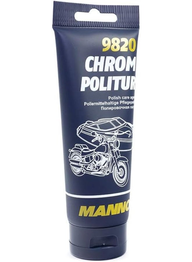 MANNOL 9820 Chrome Polish Paste Rust Stains Remove Stainless Steel Cleaner - Image 2