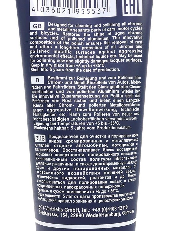 MANNOL 9820 Chrome Polish Paste Rust Stains Remove Stainless Steel Cleaner - Image 4