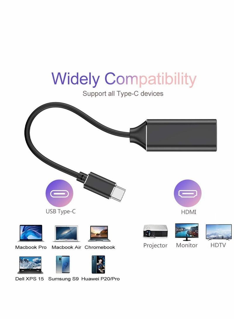 USB C to HDMI Adapter 4K for Mac OS Type-C 【Thunderbolt 3】 Compatible with MacBook Pro 2019/2018/2017 Air Galaxy Dell XPS Pixelbook Microsoft and More (1 Pack) - Image 5