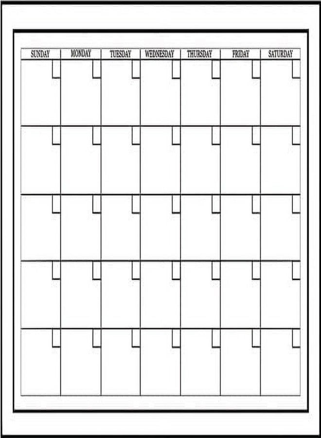 WallPops WPE94575 Medium Monthly Calendar, White & Off-White - Image 1