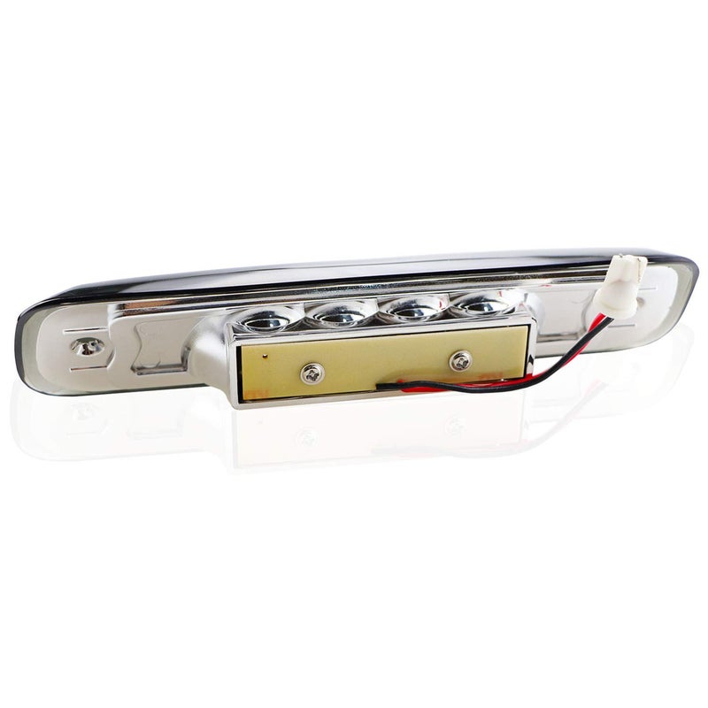 Tresound for 1997-2001 Jeep Cherokee LED Bar 3rd Third Tail Brake Light Rear Lamp High Mount Stop light (Chrome Housing Smoke Lens) - Image 3
