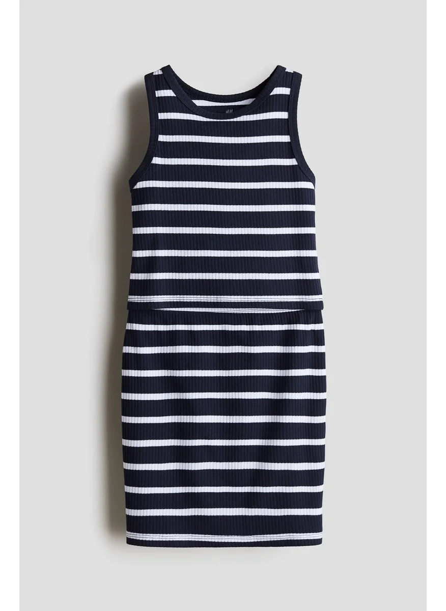 H&M 2-Piece Ribbed Cotton Set