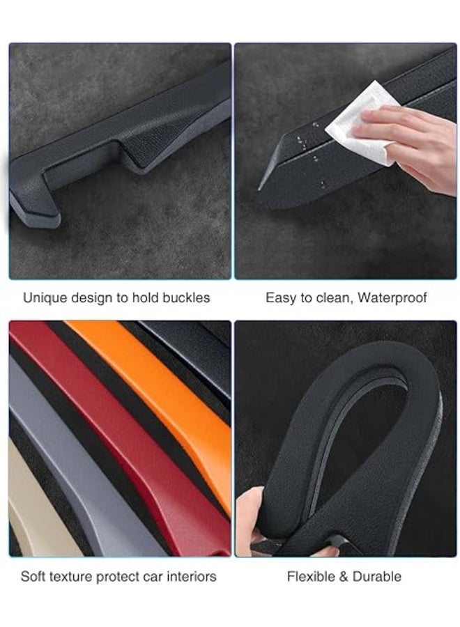 Car Seat Gap Filler, 2 Pack PU Leather Fill The Gap Between Seat and Center Console, Seat Crevice Blocker Stop Things from Dropping, Universal Vehicle Interior Accessories for Car SUV Black - Image 4