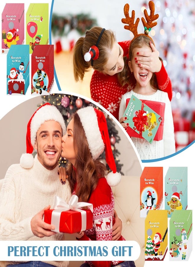 Nezyo 96 Pcs Christmas Scratch Off Cards Christmas Party Scratch Games Raffle Tickets with Patterns of Snowman Elk Santa Claus for Adults Groups Activity Xmas Party Supplies (Cute Style) - Image 5