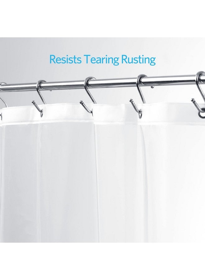 EHZNZIE Clear Shower Curtain Liner Light Weight PEVA, Shower Liner 72x72 Inches, Waterproof, No Chemical Smell with 12 Rust Proof Metal Grommets for Bathroom Shower Curtain - Image 2