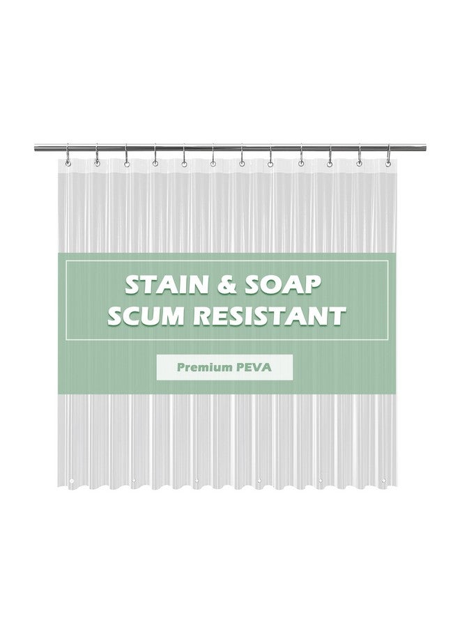 EHZNZIE Clear Shower Curtain Liner Light Weight PEVA, Shower Liner 72x72 Inches, Waterproof, No Chemical Smell with 12 Rust Proof Metal Grommets for Bathroom Shower Curtain - Image 1