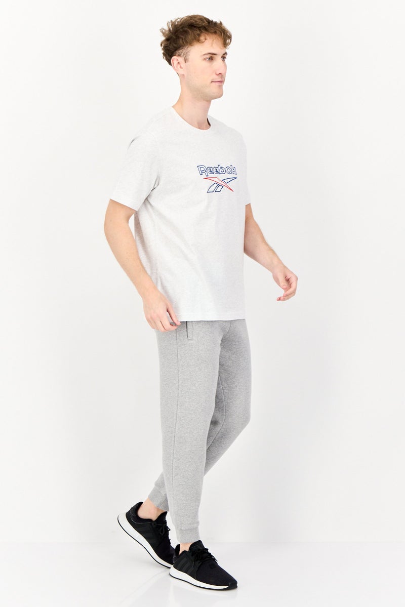 Reebok Men Sportswear Fit Short Sleeves Outdoor T-Shirt, Light Grey  - Image 4