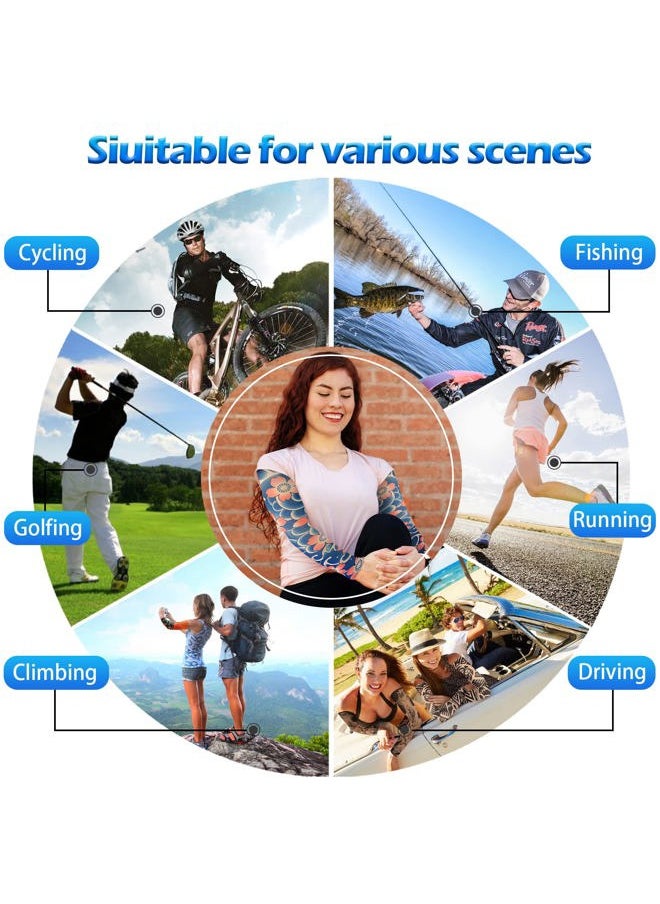 Aresvns - Extended Version Tattoo Sleeves Cover for biker 20PCS, Cycling Tattoo Sleeves Sunscreen Sleeves Unisex Stretchable Christmas Gift Cosplay Accessories Sleeves - Image 1