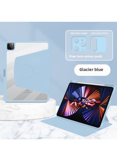 For 2022iPad 360 Rotating Pro Anti-bending 10.2 Protective Shell Air4 With Pen Slot 10.5 All-inclusive-Color:Glacier Blue-Applicable Model:2022 IPad10 Generation