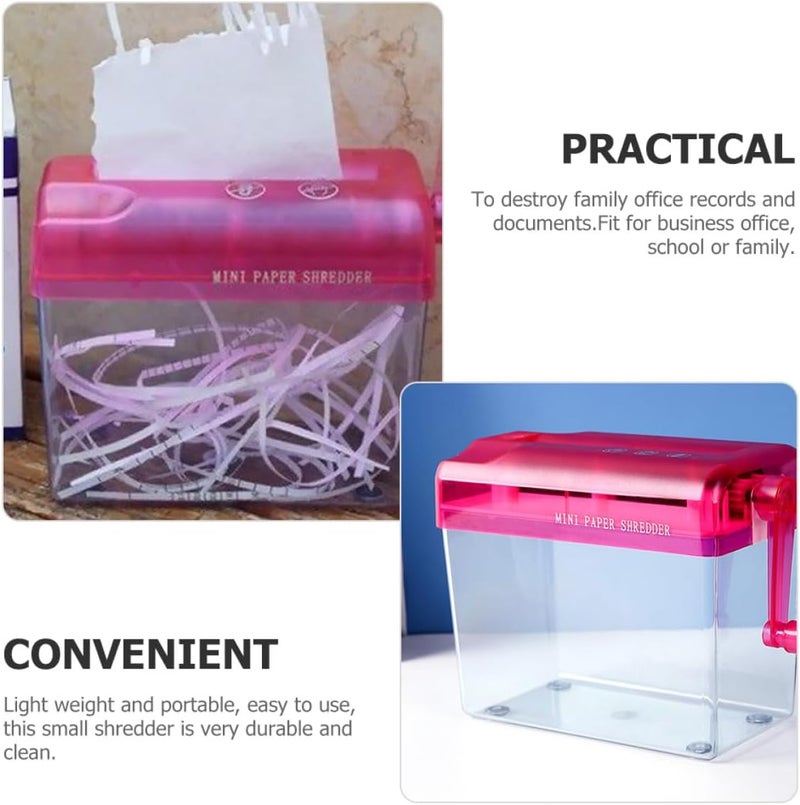 KICHOUSE Manual Paper Shredder for Office and Home Small Handheld Desktop Shredder for A4 Paper and Cards Household Office Supply - Image 3
