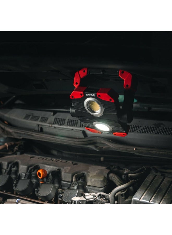 NEBO Sturdy Plastic Sleek Design Omni 2K Rechargeable Worklight Black and Red 12.7 x 5 x 16.5 cm 3999929 - Image 3