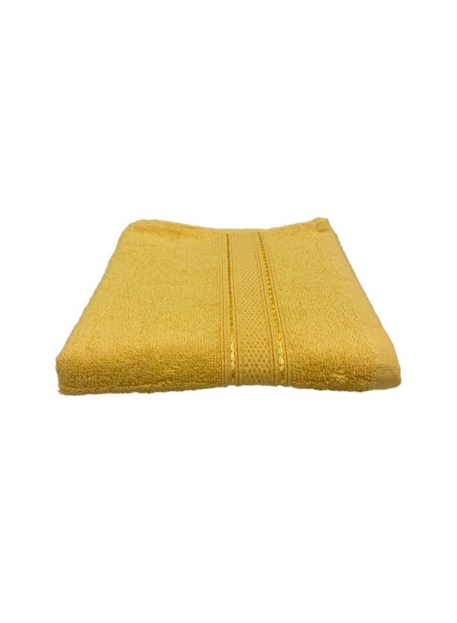 BYFT Daffodil (Yellow) Premium Kids Towel (60x110 Cm-Set of 1) 100% Cotton, Highly Absorbent and Quick dry, Hotel and Spa Quality Bath linen with Stripe Diamond Dobby-500 Gsm - Image 2