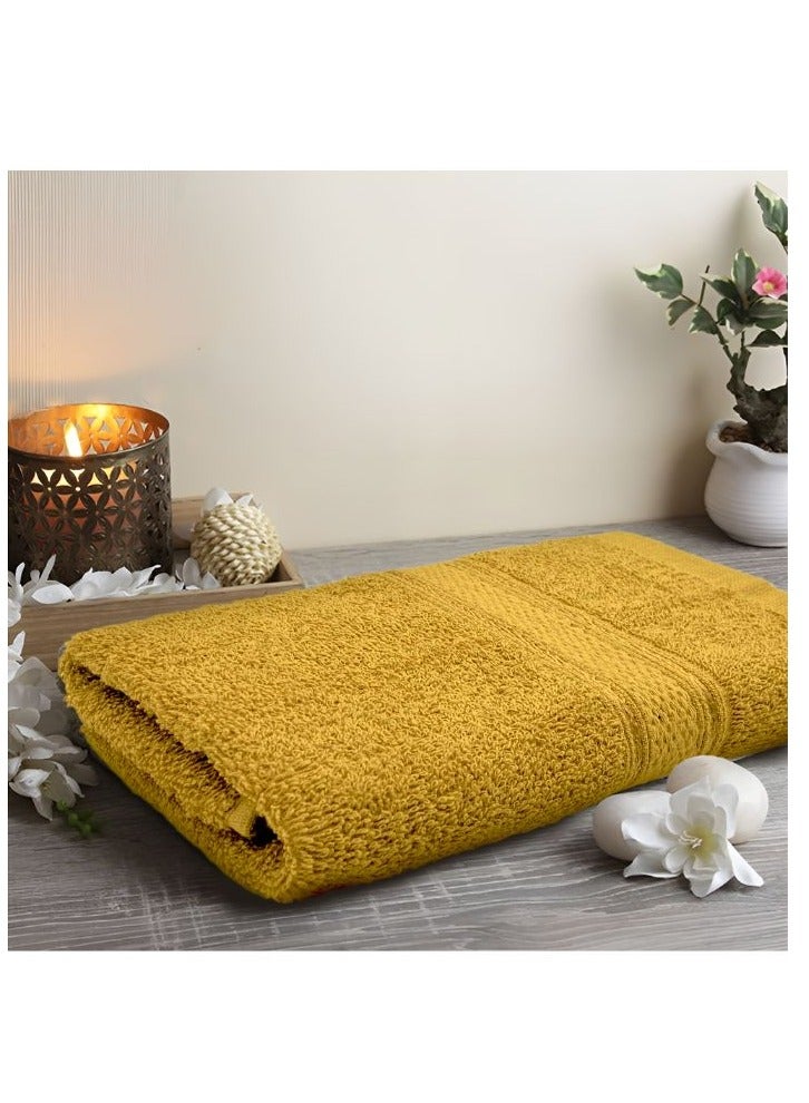 BYFT Daffodil (Yellow) Premium Kids Towel (60x110 Cm-Set of 1) 100% Cotton, Highly Absorbent and Quick dry, Hotel and Spa Quality Bath linen with Stripe Diamond Dobby-500 Gsm - Image 1