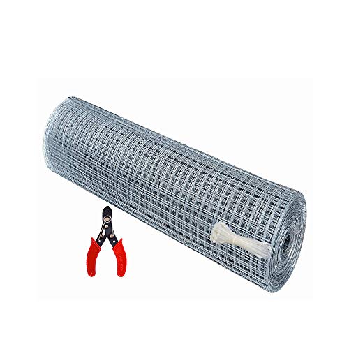 MESH MASTERS Welding Wire Garden Fencing Iron Net With 18 Guage Anti Bird 4Feet/10Feet Netting Uv Stablized With 6 Months Guarantee Free 1 Cutter,100 Pvc Wire Tags (Grey) - Image 1