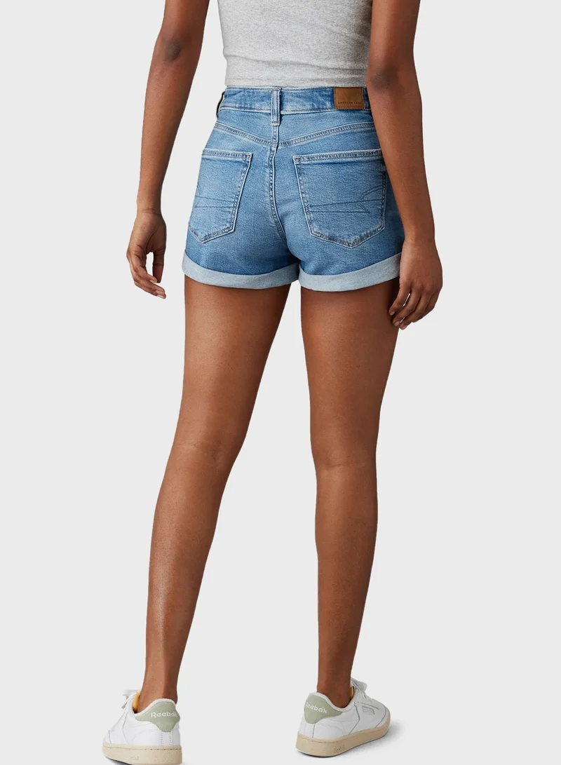 امريكان ايجل Pocket Detail Denim Shorts