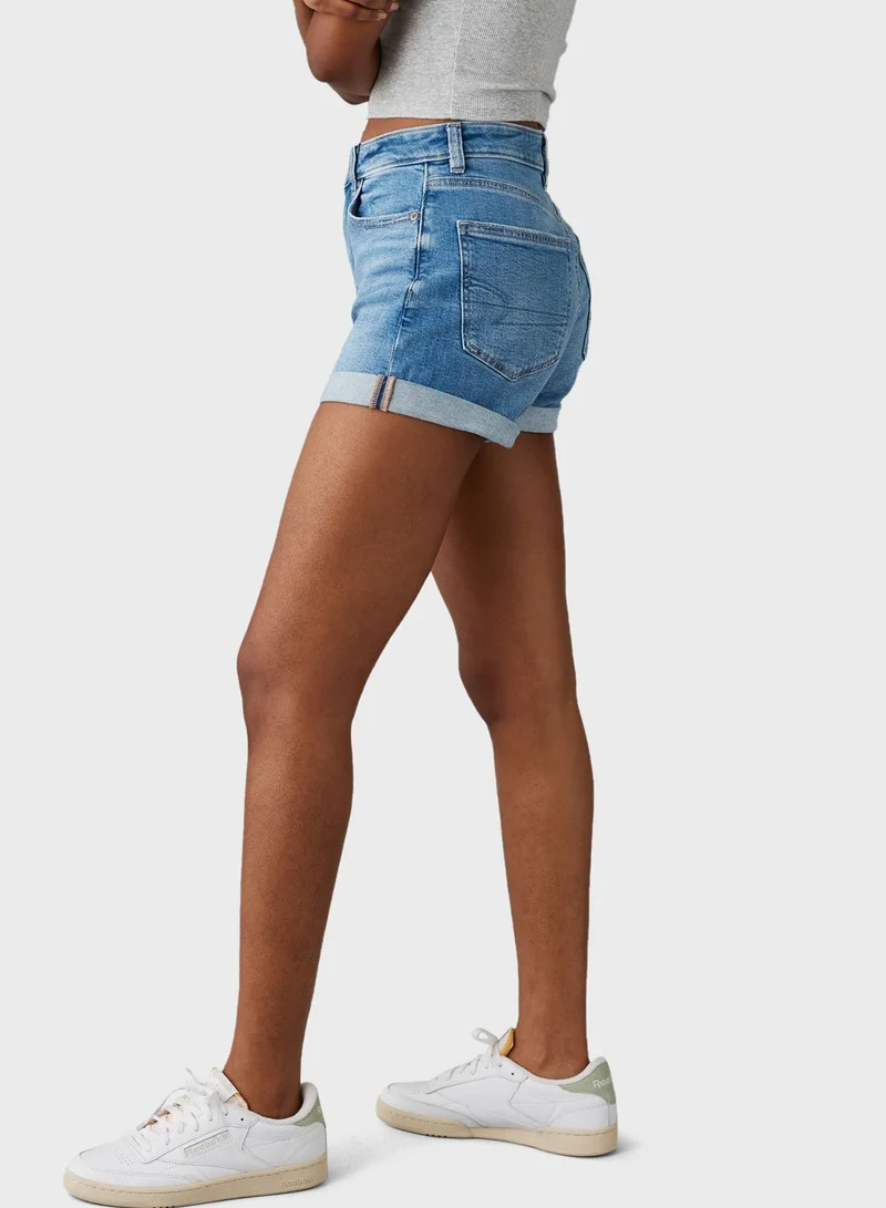 امريكان ايجل Pocket Detail Denim Shorts