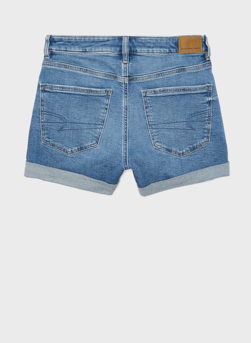 امريكان ايجل Pocket Detail Denim Shorts