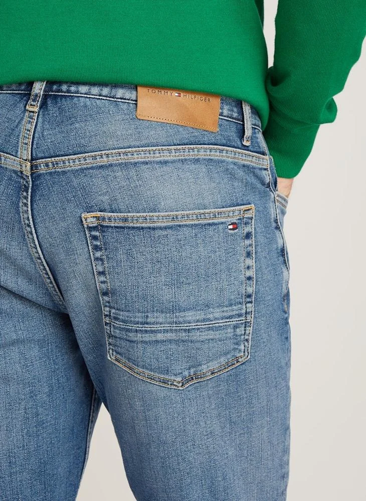 TOMMY HILFIGER Straight Fit Mid Wash Jeans