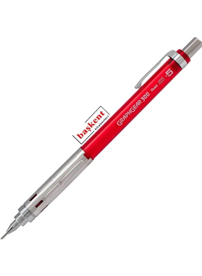 قلم رصاص ميكانيكي بنتل جراف 0.5 مم أحمر