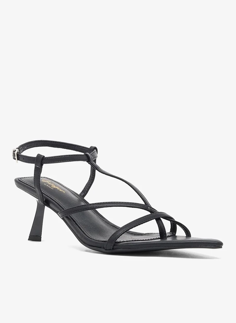 جينجر صندل بكعب عالٍ ومقدمة مدببة