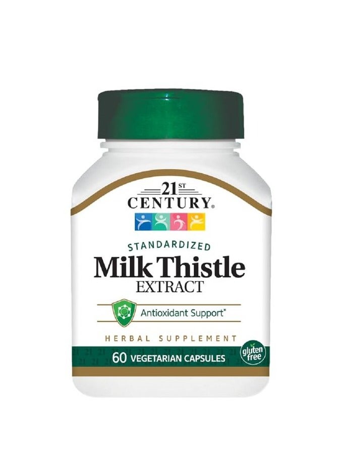 21ST CENTURY Milk Thistle Extract, Standardized Vegetarian Capsules