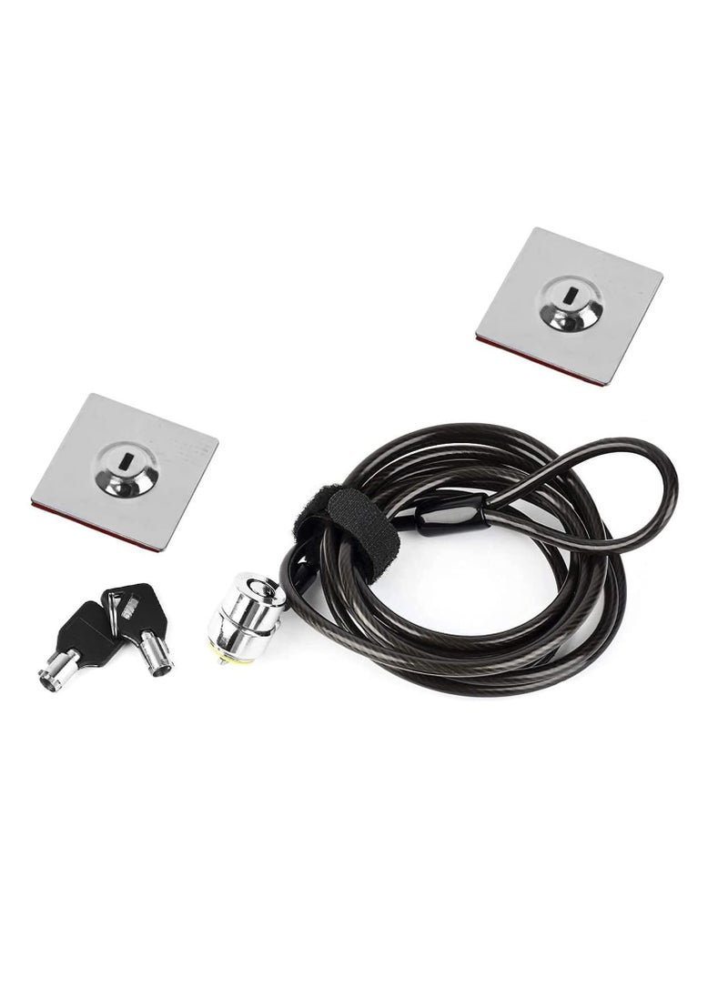 Laptop Cable Lock - Anti-Theft Hardware Security Cable Lock for Laptops, iMac, Tablets, and More - Strong Pivoting Lock Head - Includes Anchor Plate and 2 Keys - Ideal for Smartphone, and Electronics