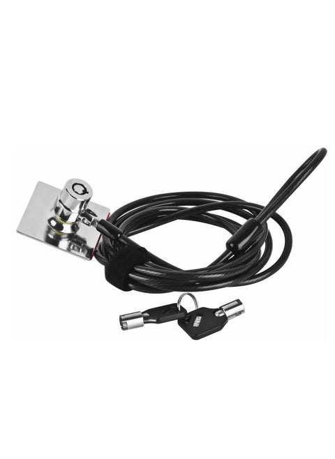 Laptop Cable Lock - Anti-Theft Hardware Security Cable Lock for Laptops, iMac, Tablets, and More - Strong Pivoting Lock Head - Includes Anchor Plate and 2 Keys - Ideal for Smartphone, and Electronics