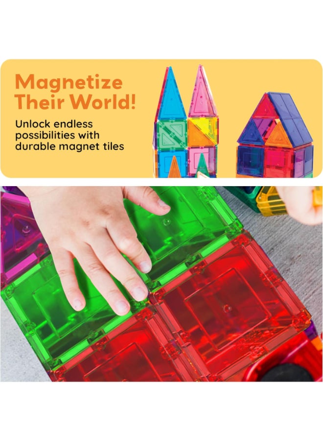 PicassoTiles Picasso Magnetic Tiles Building Blocks 100-pieces - Image 5