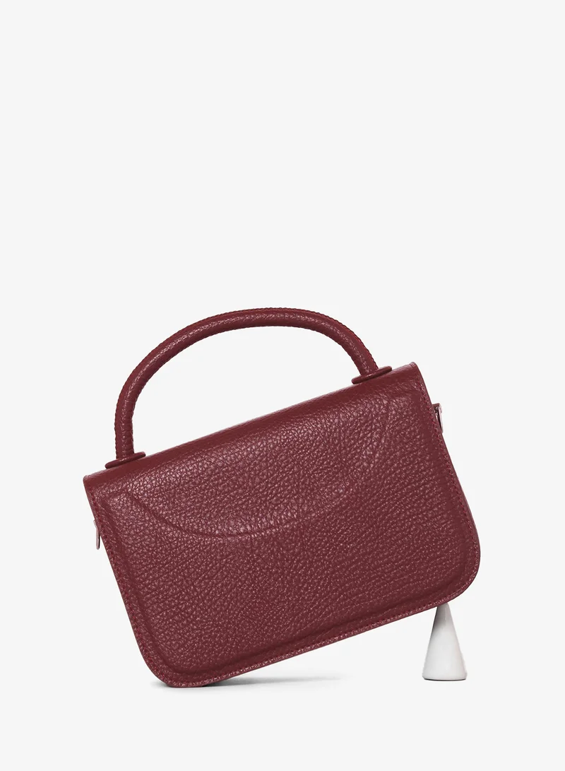 Textured Top Handle Bag