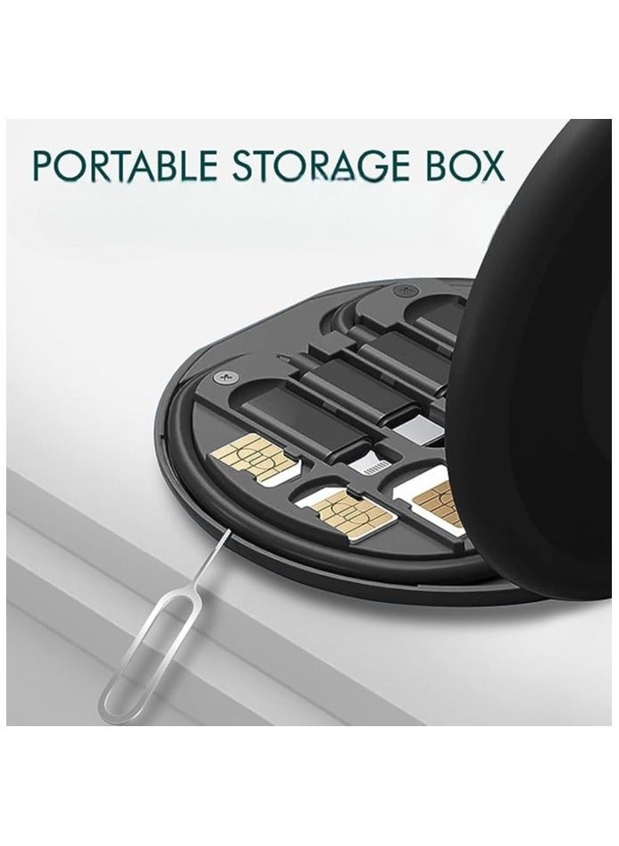 Multifunction Mini Digital Gadgets Storage Case Universal Phone C Data Cable Charging Head SIM Card Box Holder for Traveling,multi charging cable case. - Image 3