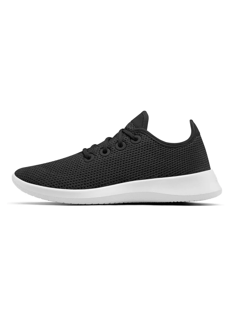 اول بيردز Women's Tree Runner - Jet Black (White Sole)