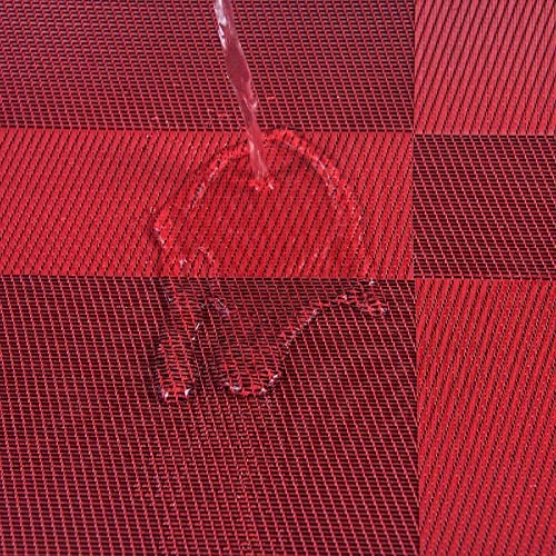 Aatamiy Aatamiy Colorful Set of 6 Placemats for Dining Table Place Mats Dining Tablemates Washable Heat Resistant Placemat for Kitchen Dining Table Home Decoration Placemat Red  - Image 2
