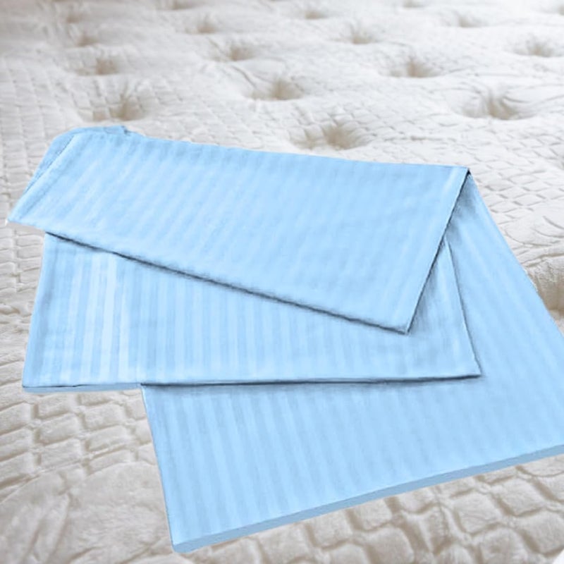 Bedding Zone Standard Pillowcase Set - Sky Blue - Image 3