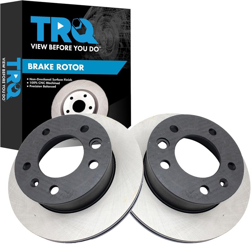 TRQ Front Brake Rotor Set Vented Compatible with 2003-2006 Dodge Sprinter 2500 2003-2006 Sprinter 3500 2002-2006 Freightliner Sprinter 2500 2002-2006 Sprinter 3500 - Image 1