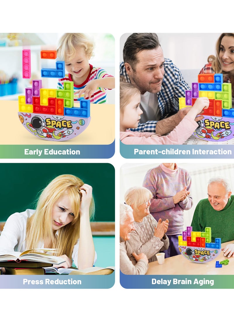 MEBEGIN - 27PCS Soft Building Block Set, Silicone Jigsaw Building Blocks Puzzle Game with Cards, Fun Sensory Toy, Educational Learning Puzzle and Intelligence Toys for Anxiety and Stress Relief, Ideal Gift for Kids Aged 3+ - Image 1