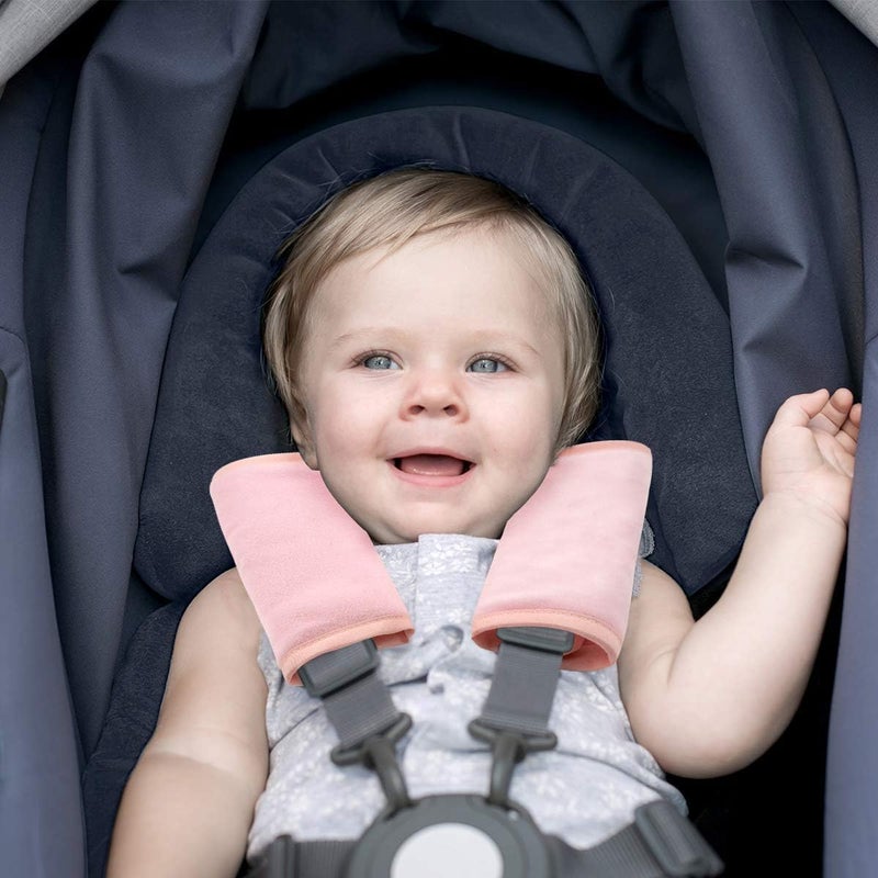 COOLBEBE وسائد لأربطة مقاعد السيارة من COOLBEBE للأطفال، غطاءات لحزام الأمان ناعمة جدًا تناسب جميع مقاعد السيارات/العربات المتحركة/الكراسي العالية - Image 2