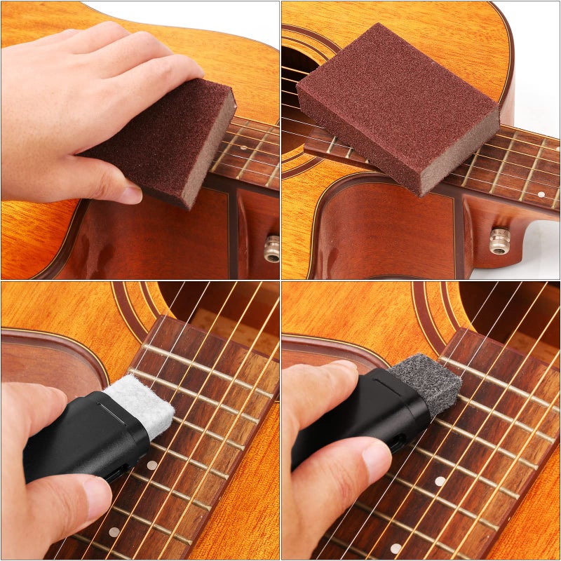 Anwenk 72PCS Guitar Tool Kit Repair Maintenance Accessories Guitar Parts Set with Carry Bag Guitar Care For Electric Acoustic Guitar Ukulele Bass Banjo - Image 5