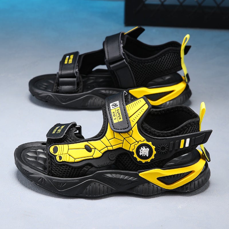 Summer Boys' Sandals, Non-Slip Soft Bottom Kidsren'S Beach Shoes, Boys' Shoes, Medium And Large Kidsren'S Outer Slippers - Image 1