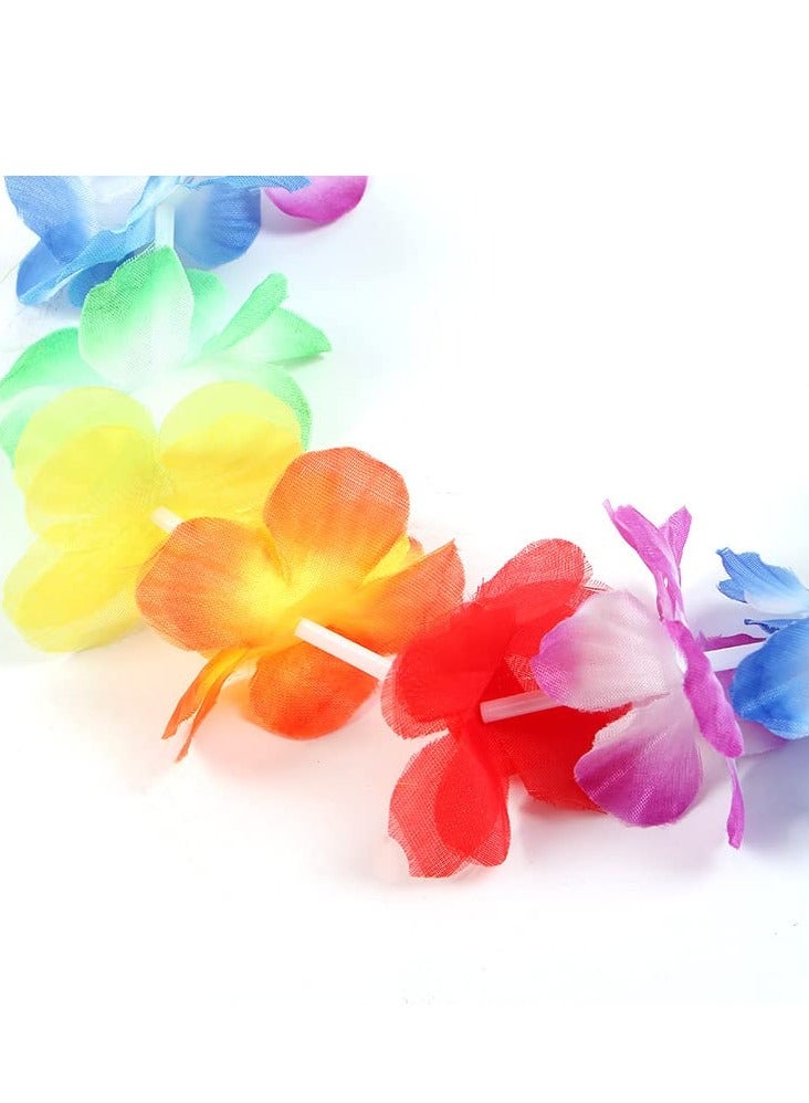 Zikra Tropical Floral Hawaiian Wreath Bracelets - 10 Pairs of Colorful Wristbands for Summer Beach Vacations, Pool Parties, and Festive Carnival Dance Performances. Perfect Decorative Props! - Image 5