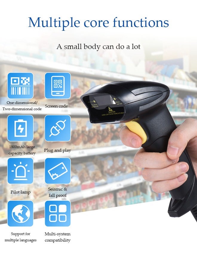 DUNISO 2D Barcode Scanner,Handheld Wired 1D QR 8200L Data Matrix Bar Code Scanner with USB Cable for Mobile Payment, Convenience Store, Supermarket, Warehouse  - Image 5