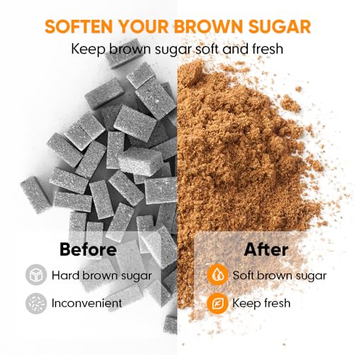 Moryimi Brown Sugar Container Airtight, 2 Quart Brown Sugar Keeper Storage Container with Spoon - Image 2